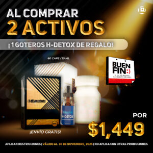 2 ACTIVOS + 1 GOTERO H-DETOX