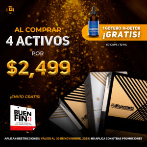 4 ACTIVOS + 1 GOTERO H-DETOX