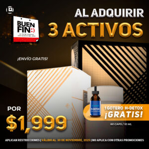 3 ACTIVOS + 1 GOTERO H-DETOX